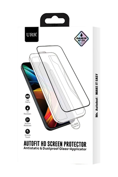 URR  iPhone 16 AutoKit Antidust HD Cam Ekran Koruyucu - Siyah ürün görseli 1