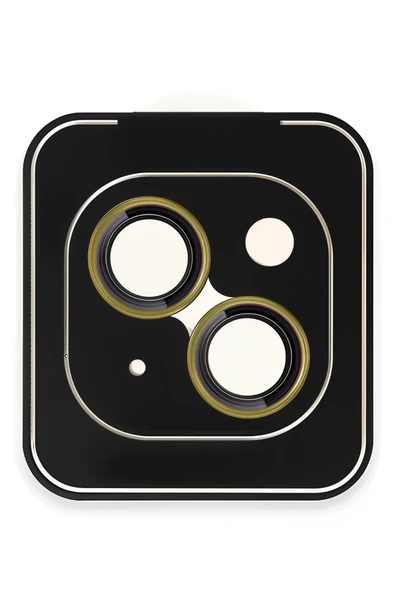 URR iPhone 15 Titanium Alloy AR Kamera Lens Koruyucu - Sarı ürün görseli 1