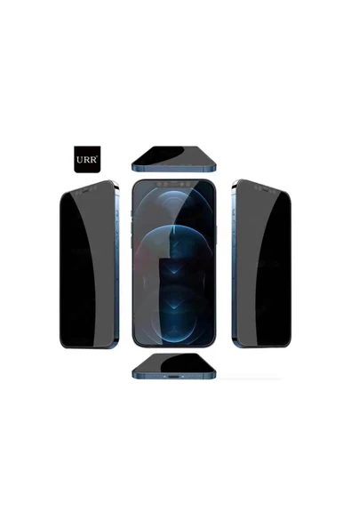 URR iPhone 16 Pro 4 Way Anti Spy 360 Privacy Cam Ekran Koruyucu - Siyah ürün görseli 1