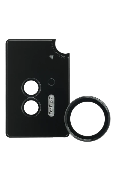 URR Samsung Galaxy Z Flip 7 AR Kamera Lens Koruyucu - Kırmızı ürün görseli 1