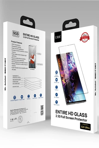 URR Samsung Galaxy S24 2.5D Entire HD Cam Ekran Koruyucu - Siyah ürün görseli 1