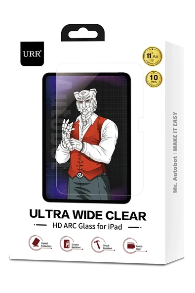URR Apple iPad 2025 10.9 (10.nesil) ARC HD Tablet Cam Ekran Koruyucu - Şeffaf ürün görseli 1