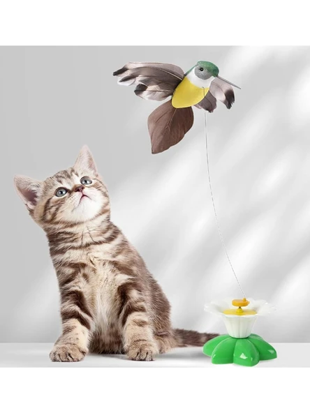 Mucit Home Kuş Başlıklı Dikkat Çekici Hareketli Dönen Pilli Kedi Oyuncağı ürün görseli 1