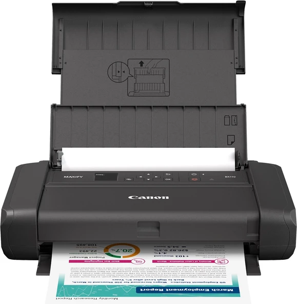CANON A4 MAXIFY BX110 Renkli Taşınabilir Bataryalı Yazıcı Usb,Wıfı Kablosuz ürün görseli 1