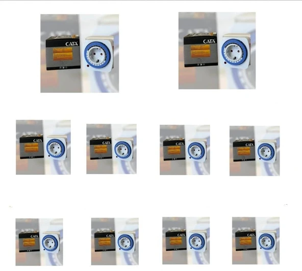 Cata CT-9180 3680W Zaman Ayarlı Mekanik Priz 10 LU PAKET ürün görseli 1