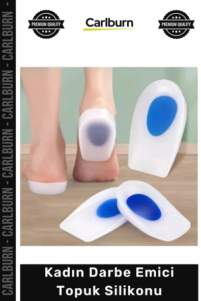 Özel Üretim Yumuşak Konfor Pedi Mavi Destekli Ergonomik Yastıklama Kadın Darbe Emici Topuk Silikonu ürün görseli 1