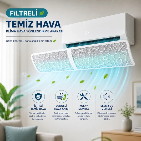 HyMark Filtreli Klima Hava Yönlendirme Aparatı Dekoratif Temiz ve Konforlu Hava Deneyimi ürün görseli 1