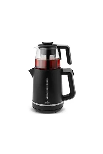 Emsan Maxi Tea XL 2in1 Space Gray 1700 W Cam Demlikli Çay Makinesi ürün görseli 1