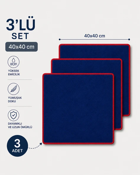 Mikrofiber Cam Kurulama Bezi 3'lü Set - Oto Cam Kurulama Temizlik Bezi - İz Bırakmayan Kurulama Bez - 40x40 ürün görseli 1
