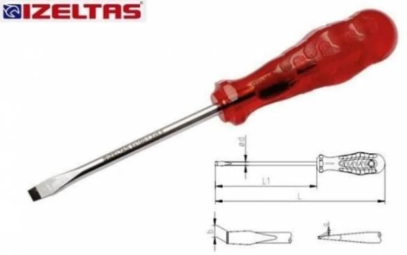 İzeltaş Kraft Düz Tornavida 5x80 ürün görseli 1