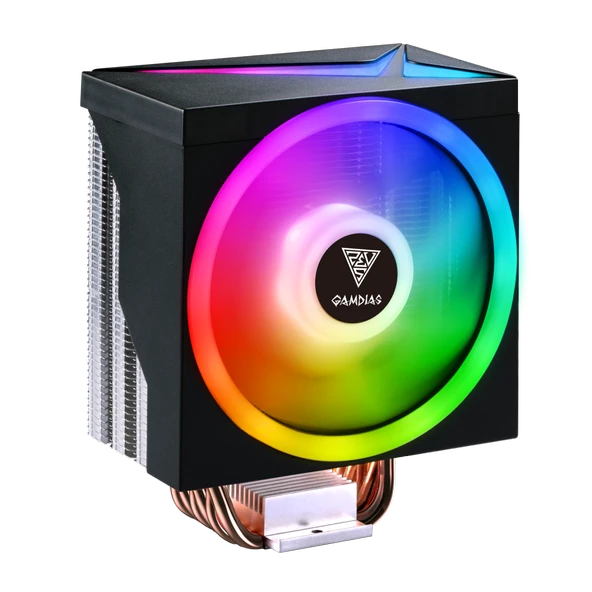 GAMDIAS BOREAS M1-610, LED Lights, 120mm, CPU  Kule Tipi Hava Soğutma, Doğrudan Temas Teknolojisine Sahip 6 adet Gelişmiş Bakır Isı Borusu (AMD AM4-AM5 ve INTEL Tüm işlemciler ile uyumlu) ürün görseli 1