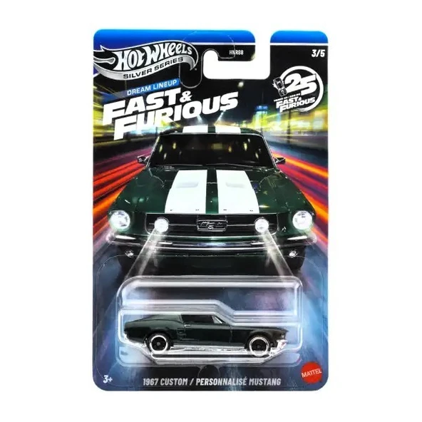 Hot Wheels Fast & Furious 1967 CUSTOM PERSONNALISE MUSTANG JNK49 - HNR88 ürün görseli 1