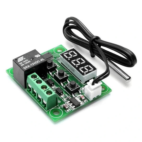 W1209 Röle Çıkışlı Dijital Termostat Kuluçka Akvaryum Sıcaklık Kontrol Kartı ürün görseli 1