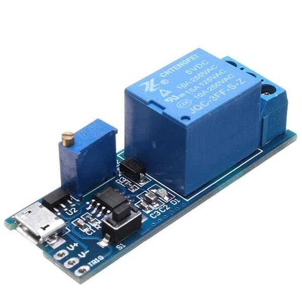 5-30V Zaman Ayarlı Röle Kartı Micro USB Girişli ürün görseli 1