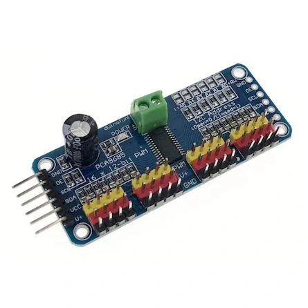 PCA9685 16 Kanal 12 Bit PWM - Servo Motor Sürücü Devresi I2C Modülü ürün görseli 1