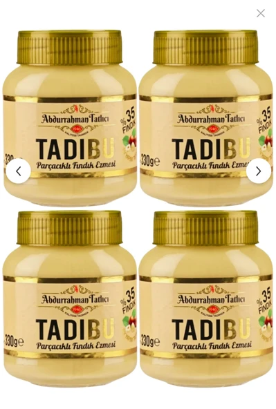 Abdurrahman Tatlıcı Abdurrahman Tatlıcı Tadıbu Parçacıklı Fındık Ezmesi 330 gr x 4 Adet ürün görseli 1