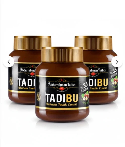Abdurrahman Tatlıcı Tadıbu Kakaolu Fındık Kreması 330 G x 3 adet ürün görseli 1