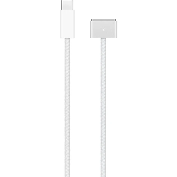 SChitec USB-C MagSafe 3 Şarj Kablos Örgülü 2 Metre MacBook Air Pro Uyumlu Gümüş ürün görseli 1