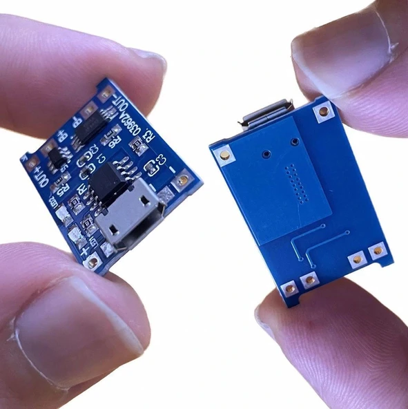 TP4056 Micro USB Korumalı Lipo 18650 Pil Şarj Devresi - Resim 2