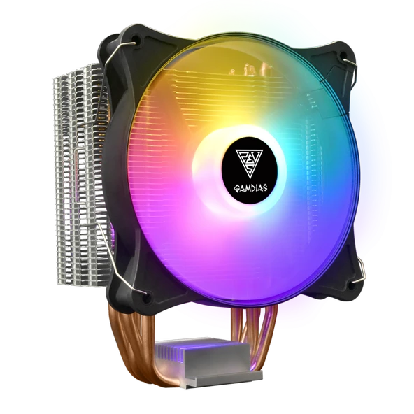 GAMDIAS BOREAS E1-410 Lite, ARGB, 120mm, CPU  Kule Tipi Hava Soğutma, Doğrudan Temas Teknolojisine Sahip 4 adet Gelişmiş Bakır Isı Borusu (AMD AM4 ve INTEL Tüm işlemciler ile uyumlu) ürün görseli 1