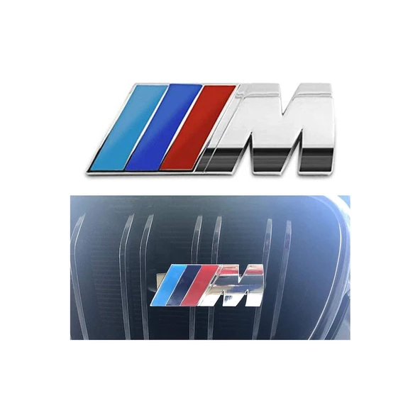 Bmw M Logo Metal Amblem - Bmw M Vidalı Panjur Arması ürün görseli 1