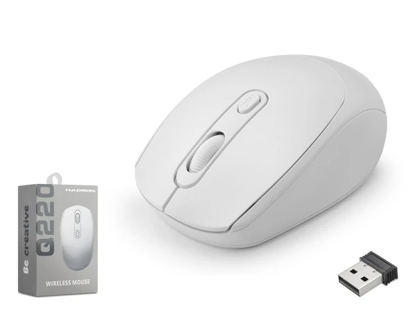 Kablosuz Mouse 1600 Dpi Beyaz Q220W ürün görseli 1