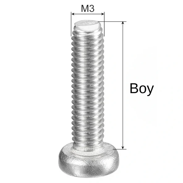M3X25mm YSB Vida – DIN7985 (Yıldız Silindir Başlı Civata) ürün görseli 1