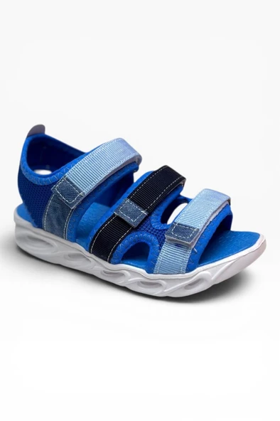 Arzen Bebe 231-26 3 Cırtlı Anatomik Çocuk Sandalet Mavi Lacivert Buz 31-35 ürün görseli 1