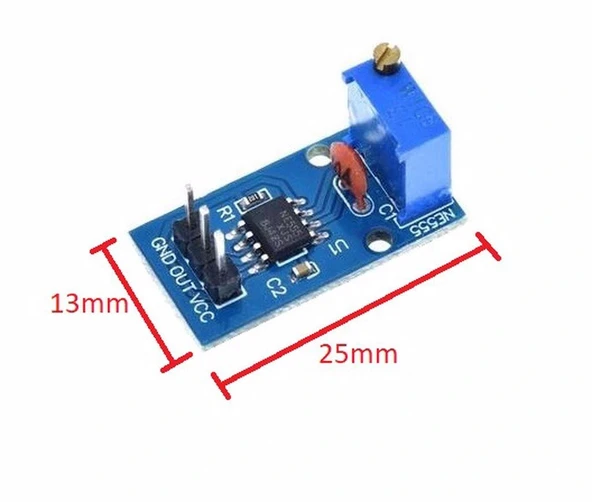 NE555 Pulse Kare Dalga Osilatör Modülü - Resim 5