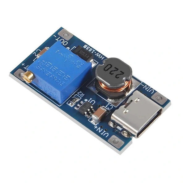 MT3608 2A Dc-Dc Güç Modülü Type-C Çıkışlı ürün görseli 1