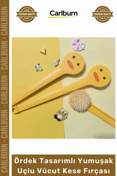 #Kese Peeling Etkili Banyo Sırt Masajı Uzun Ördek Tasarımlı Yumuşak Uçlu Vücut Kese Fırçası ürün görseli 1