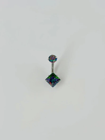 Mistik Topaz Taşlı Göbek Piercing - Pg0019 ürün görseli 1