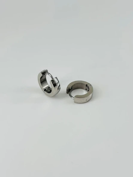 Rodyum  Çelik Erkek Küpe Çap (9 Mm) Kalınlık (4 Mm) - Ekp0032 ürün görseli 1