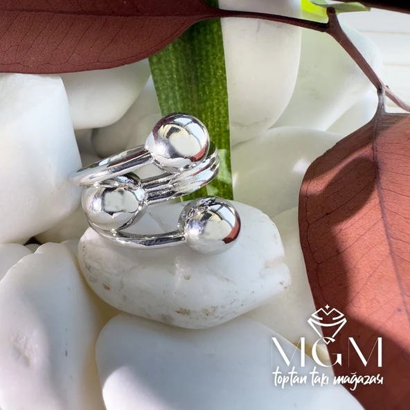 Pirinç Üzeri Rodyum Kaplama Yüzük - Yz-0117 ürün görseli 1
