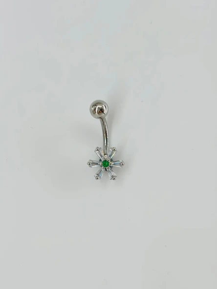 Çiçek Detaylı Göbek Piercing - Pg0082 ürün görseli 1