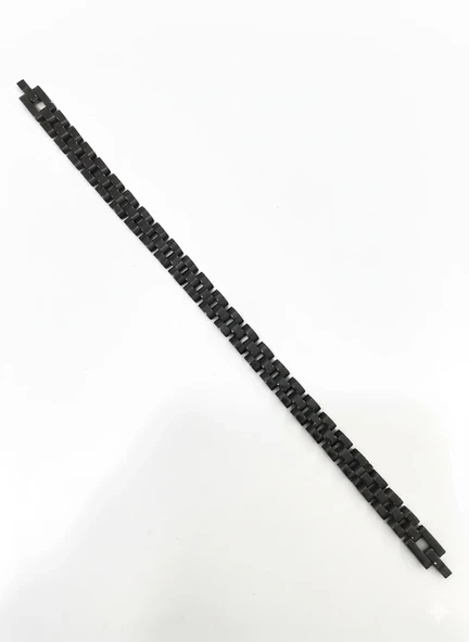 Siyah Çelik  Erkek Çelik Bileklik Boy 21.5 Cm / En 0.8 Mm  - Ebl0076 ürün görseli 1