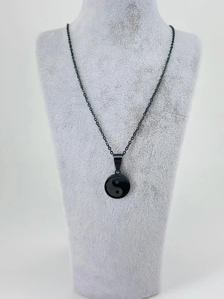 Yin-yang Çelik Erkek Kolye - Ekl0096 ürün görseli 1