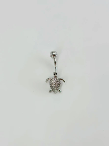 Kaplumbağa Detaylı Göbek Piercing - Pg0098 ürün görseli 1