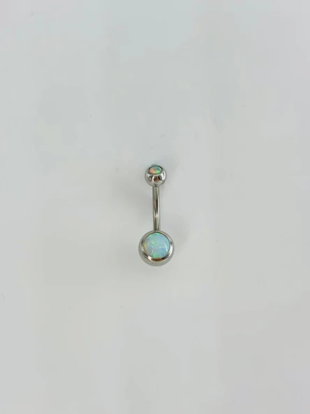Opal Taşlı Göbek Piercıng - Pg0163 ürün görseli 1