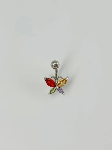 Kelebek Detaylı Göbek Piercing - Pg0053 ürün görseli 1