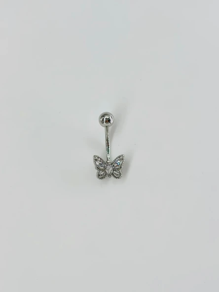 Kelebek Detaylı Göbek Piercing - Pg0077 ürün görseli 1