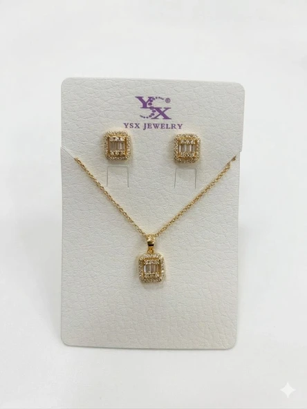 Rose Zirkon Taşlı Zincir : Çelik Ürünler 40+5 Cm - Set0042 ürün görseli 1
