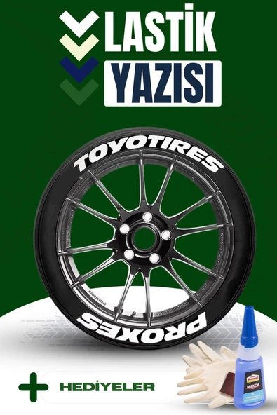 Toyo Tires Motosiklet Ve Otomobil Araç 3d Oto Lastik Yazısı Sticker Arma Seti – 8 Adet ürün görseli 1