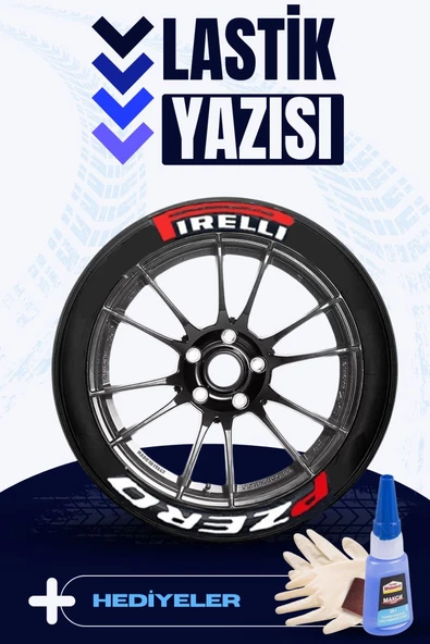 Pirelli Motosiklet Ve Otomobil Araç 3d Oto Lastik Yazısı Sticker Arma Seti – 8 Adet ürün görseli 1
