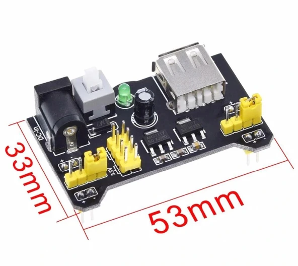 MB102 Breadboard Güç Kaynağı Modülü 3.3V 5V - Resim 2