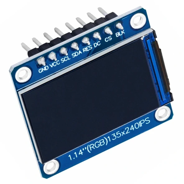 1.14 inch ST7789V Chip 135×240 RGB TFT IPS 8 Pin LCD Ekran Modülü ürün görseli 1