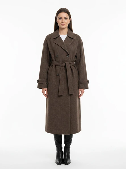 Only   ONLGINA LIFE COAT OTW Kadın Kahverengi Parka - 15353049 ürün görseli 1
