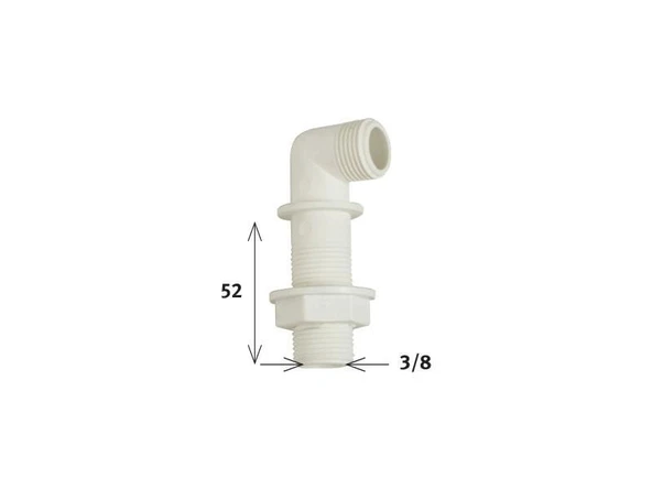 Klozet Temiz Su Giriş Dirseği 5,2 cm 3/8 ürün görseli 1