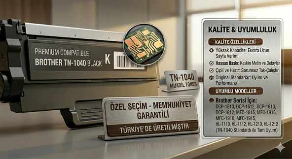 Brother TN-1040 Muadil Toner HL-1111 DCP-1511 MFC-1811 MFC1911W ürün görseli 1