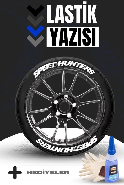Speed Hunters Motosiklet Ve Otomobil Araç 3d Oto Lastik Yazısı Sticker Arma Seti – 8 Adet ürün görseli 1